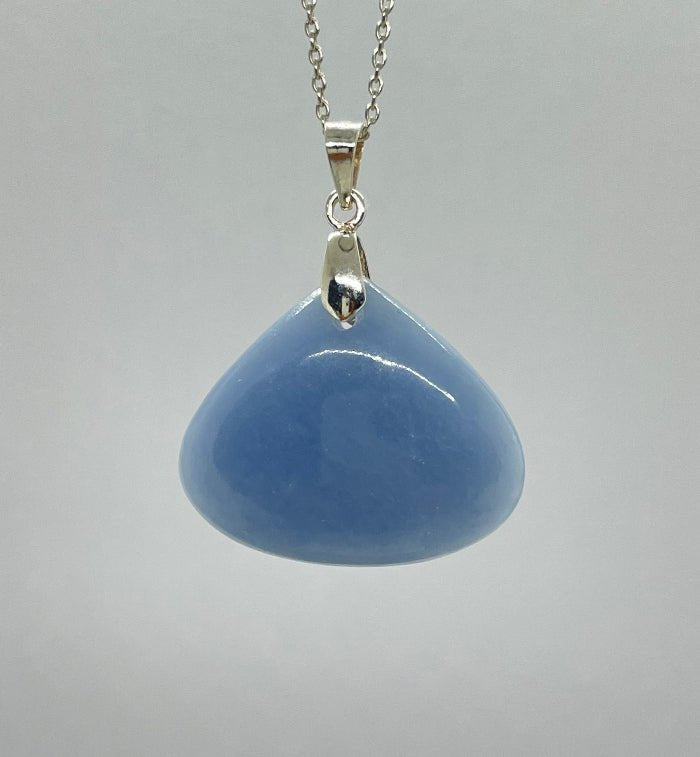 Angelit Anhänger mit silber 925 – Edelstein für spirituelle Balance