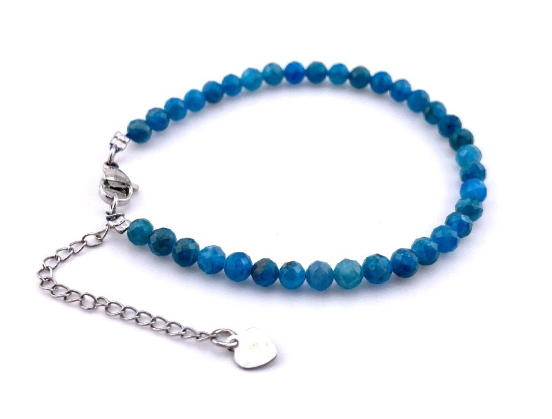 Apatit Armband Facettiert mit Edelstahl