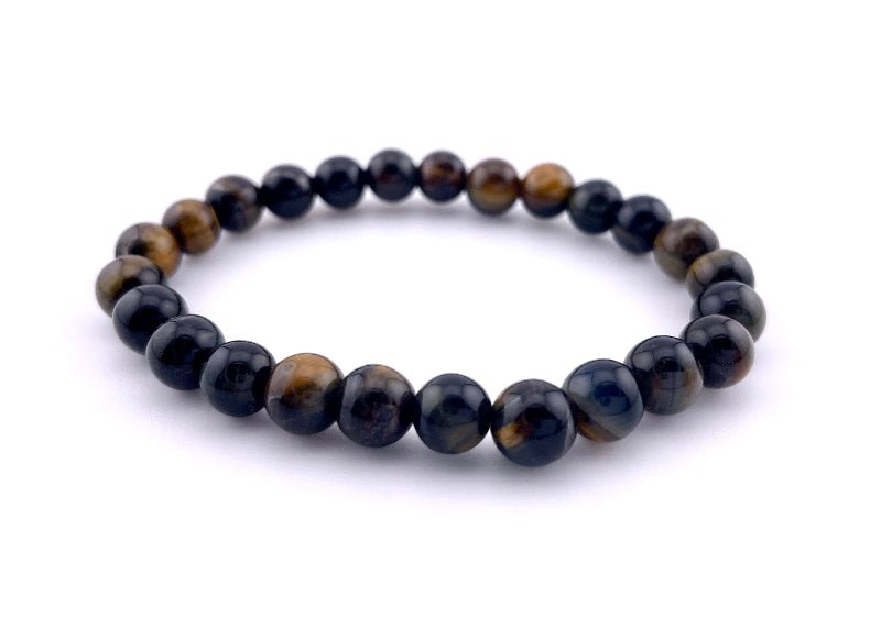 Blaue - Tigerauge Armband 8mm für Männer