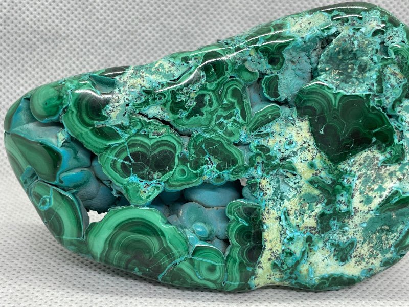 Chrysokoll - Malachit Handschmeichler Nr.1 - Mineralien - Kiste