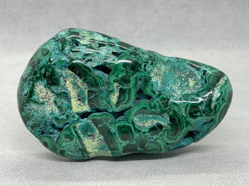 Chrysokoll - Malachit Handschmeichler Nr.1 - Mineralien - Kiste