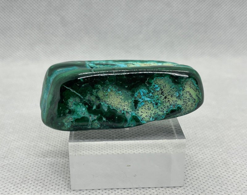 Chrysokoll - Malachit Handschmeichler Nr.3 - Mineralien - Kiste