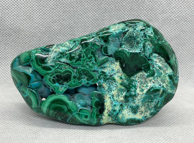 Chrysokoll - Malachit Handschmeichler Nr.1 - Mineralien - Kiste