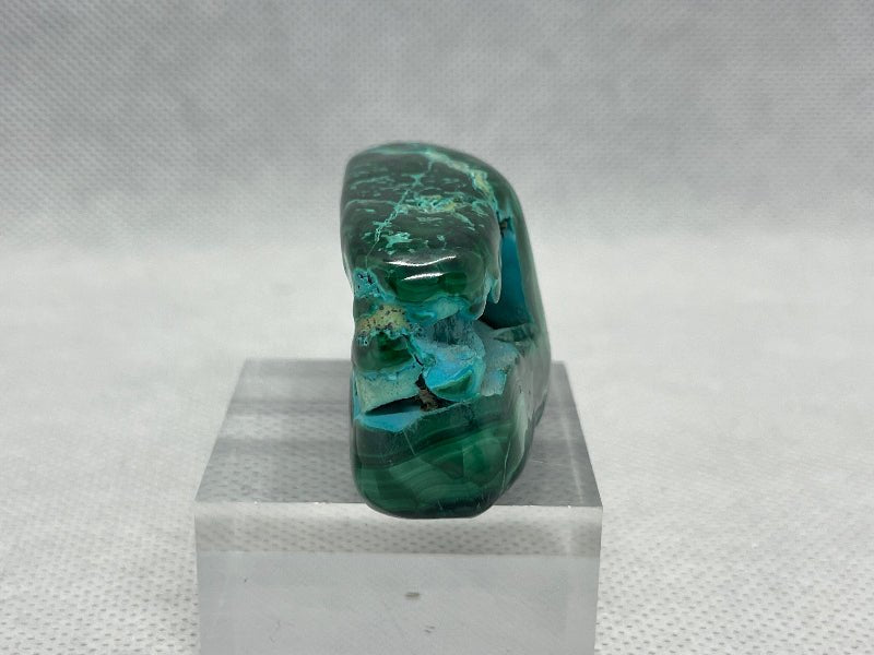 Chrysokoll - Malachit Handschmeichler Nr.3 - Mineralien - Kiste