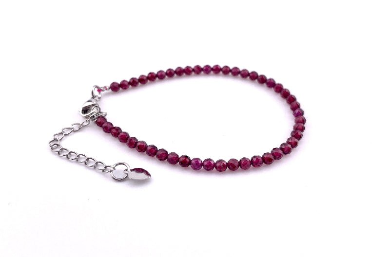 Granat Armband Facettiert 4mm
