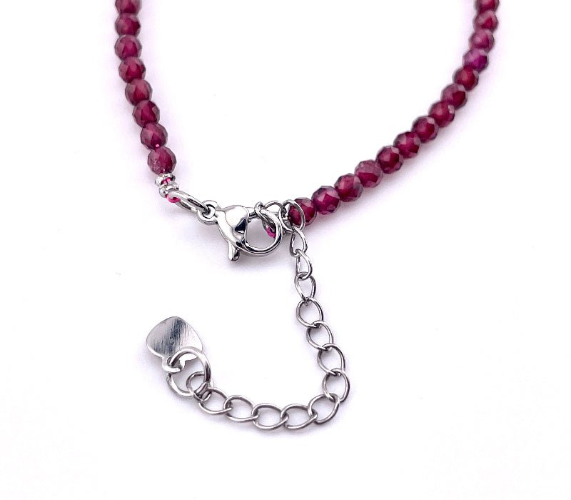 Granat Armband Facettiert mit Einstelbarem Verschluss