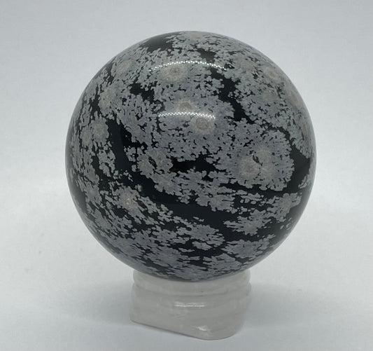 Schneeflocke-Obsidian Kugel Nr.4