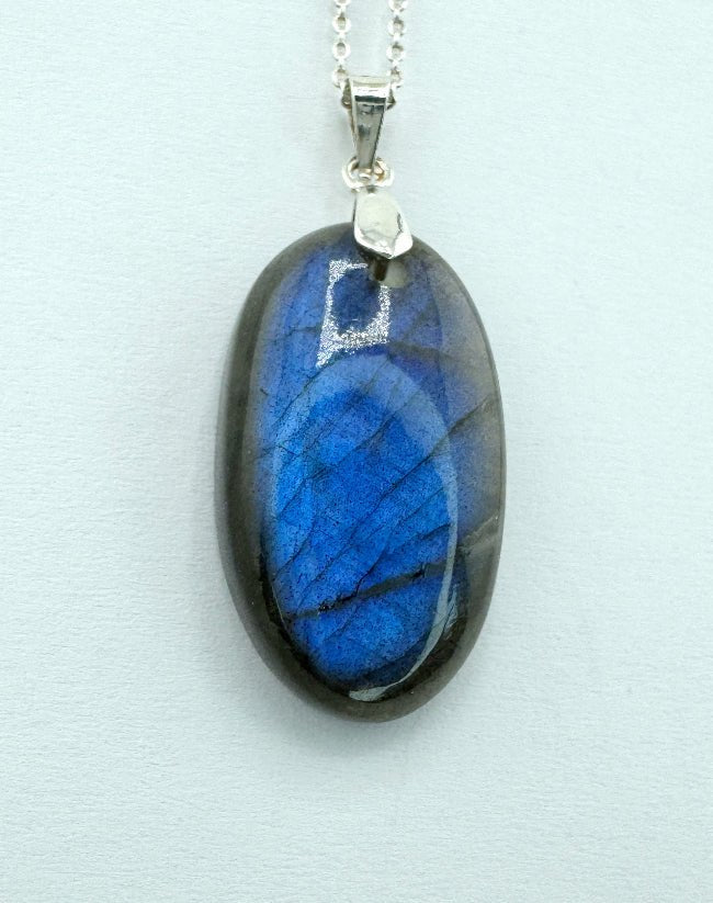 Labradorit Anhänger mit Silber