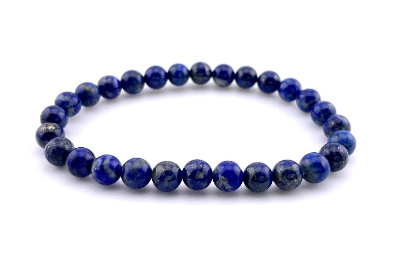 Lapislazuli Armband elastisch, 6mm perlen, getragen auf Handgelenk, Ideal für Frauen und Männer