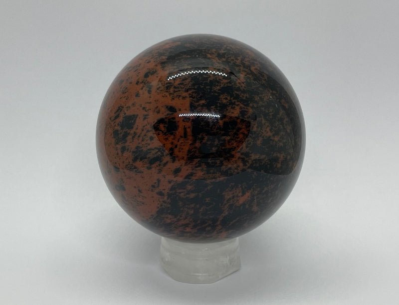 Mahagoni - Obsidian Kugel Nr.4 - Mineralien - Kiste