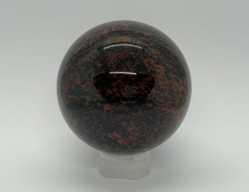 Mahagoni - Obsidian Kugel Nr.4 - Mineralien - Kiste