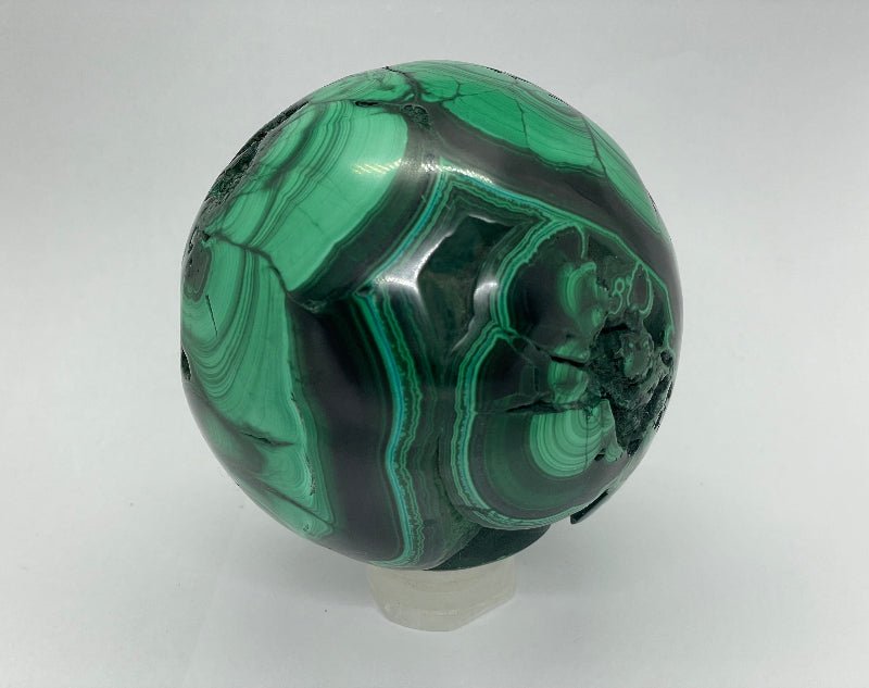 Malachit Druse - Kugel Nr.4 - Mineralien - Kiste