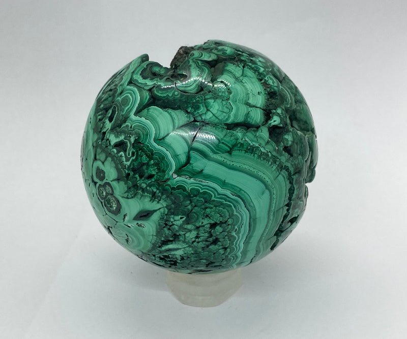 Malachit Druse - Kugel Nr.3 - Mineralien - Kiste