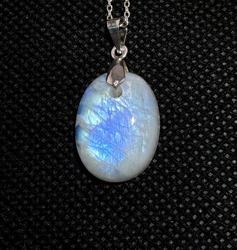 Mondstein Edelsteinanhänger mit Silber