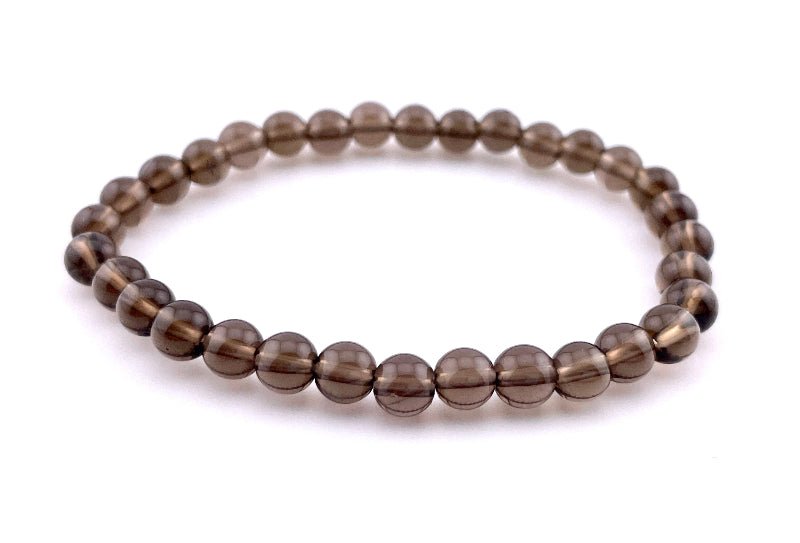 Rauchquarz Armband elastisch, 6mm perlen, ideal für rauen sowie Männer