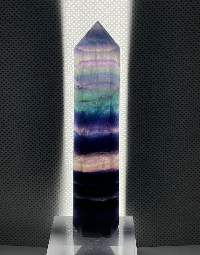 Regenbogen - Fluorit Spitze Nr.1 - Mineralien - Kiste