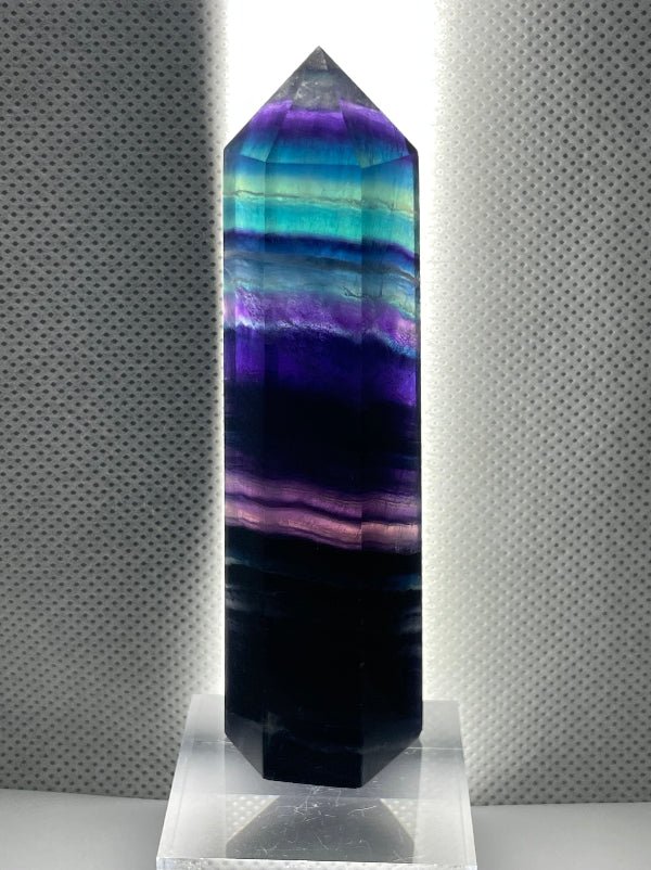 Regenbogen - Fluorit Spitze Nr.3 - Mineralien - Kiste