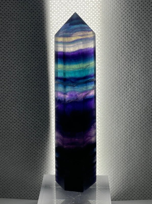 Regenbogen - Fluorit Spitze Nr.5 - Mineralien - Kiste