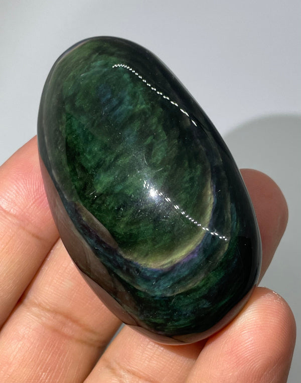 Regenbogen-Obsidian Handschmeichler Nr. 2