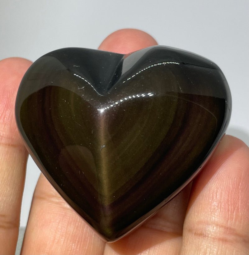 Regenbogen - Obsidian Herz Nr.2 - Mineralien - Kiste