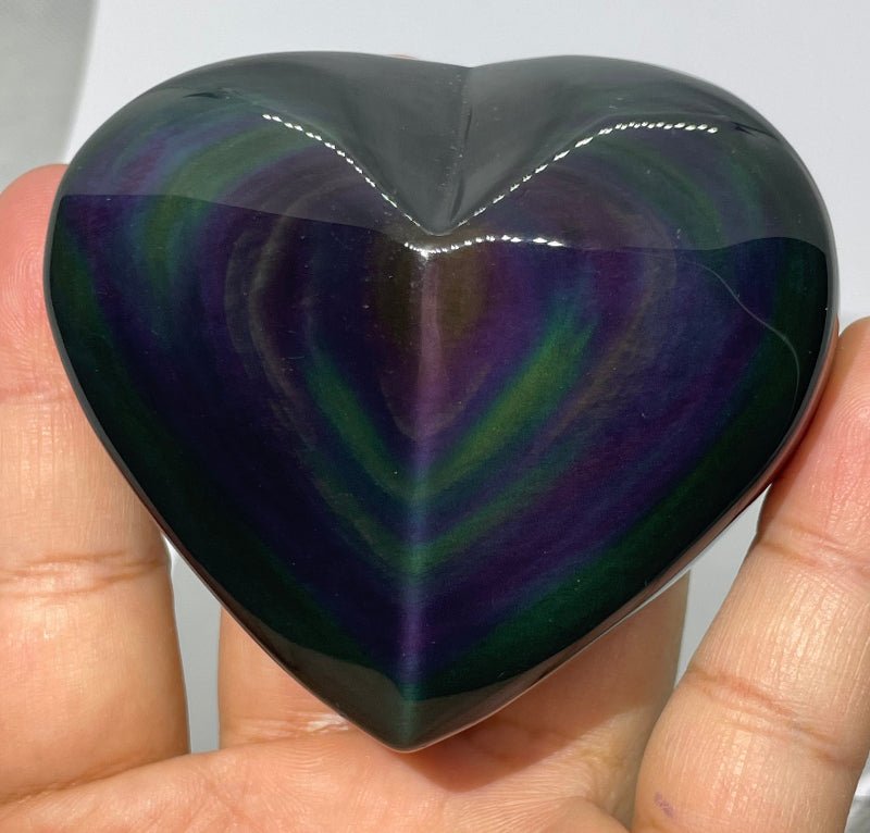 Regenbogen - Obsidian Herz Nr.3 - Mineralien - Kiste