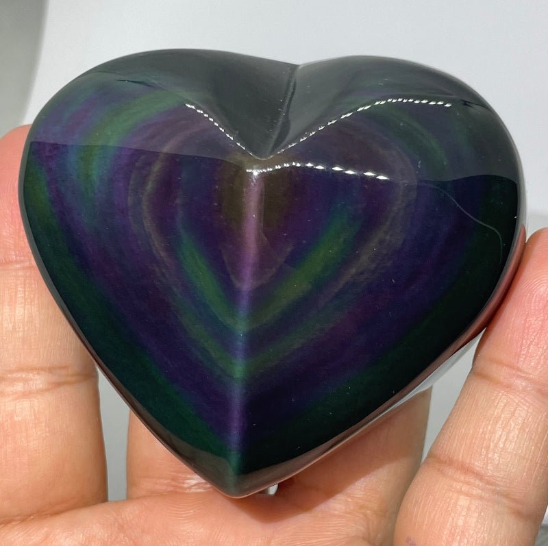 Regenbogen - Obsidian Herz Nr.3 - Mineralien - Kiste