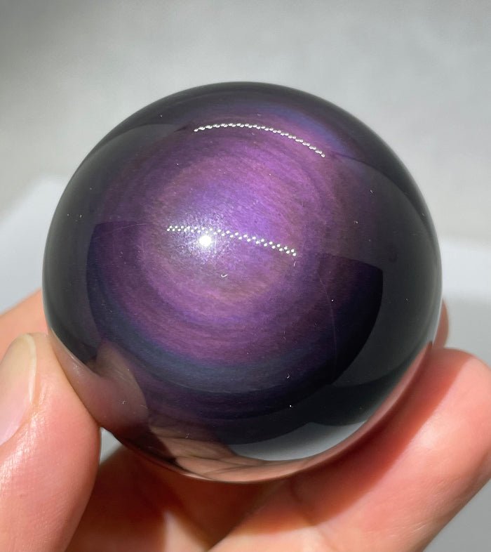 Regenbogen - Obsidian Kugel Nr.1 - Mineralien - Kiste