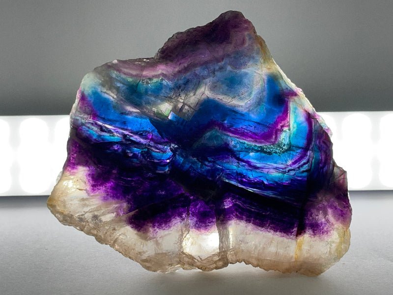 Regenbogen - Fluorit Scheibe Nr.2 - Mineralien - Kiste