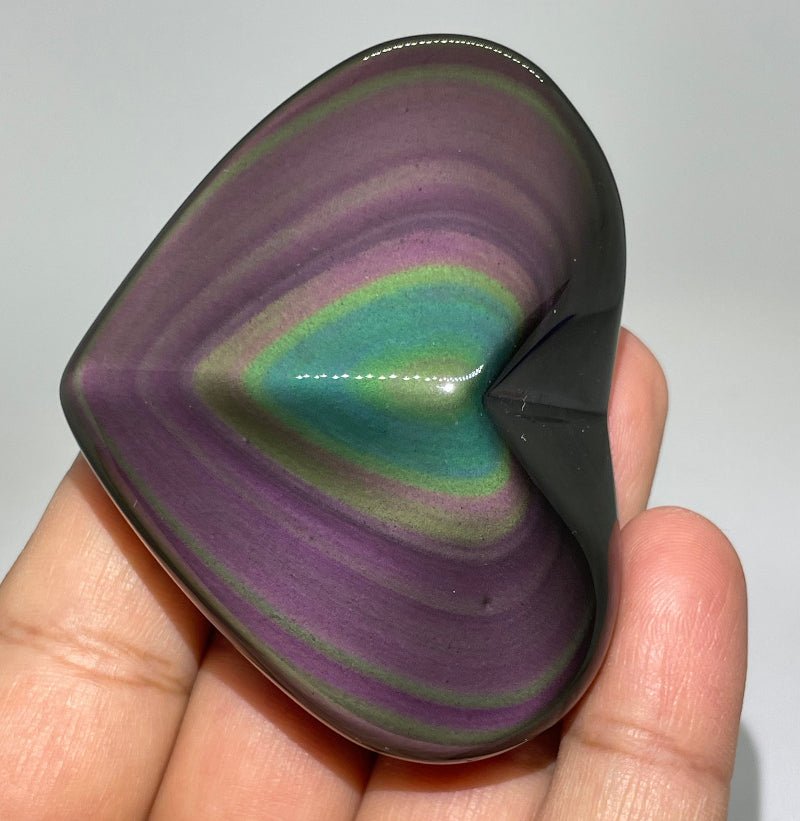 Regenbogen - Obsidian Herz Nr.1 - Mineralien - Kiste