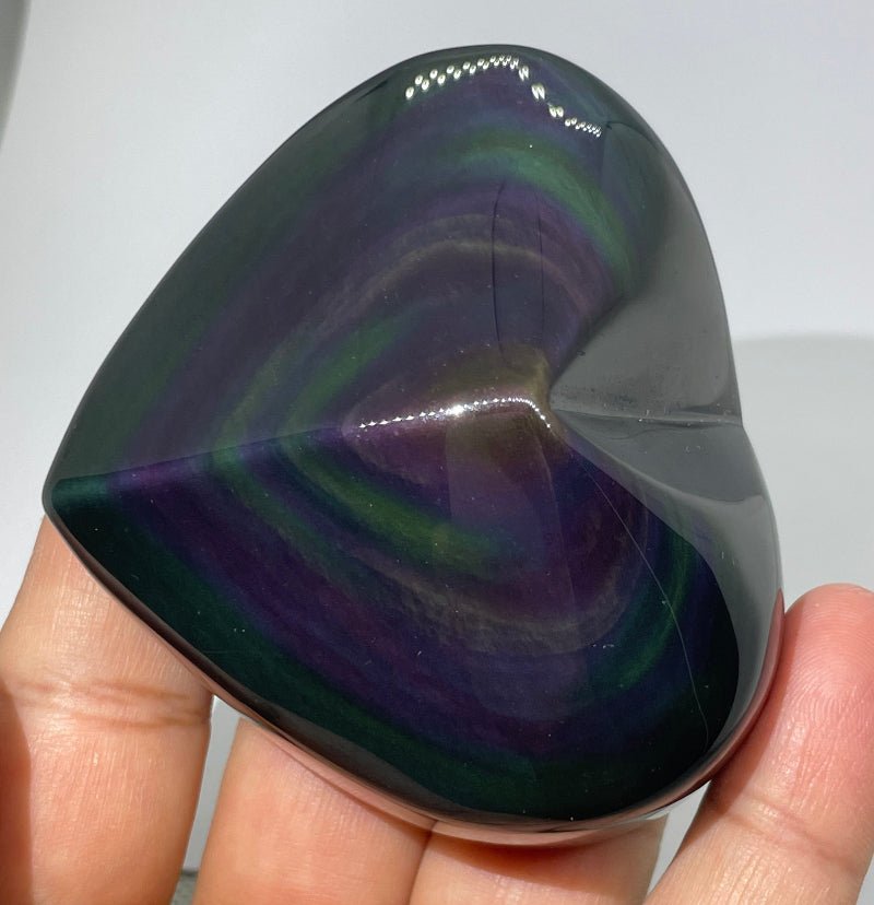 Regenbogen - Obsidian Herz Nr.3 - Mineralien - Kiste