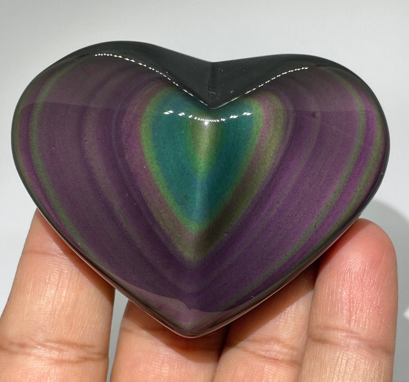 Regenbogen - Obsidian Herz Nr.1 - Mineralien - Kiste