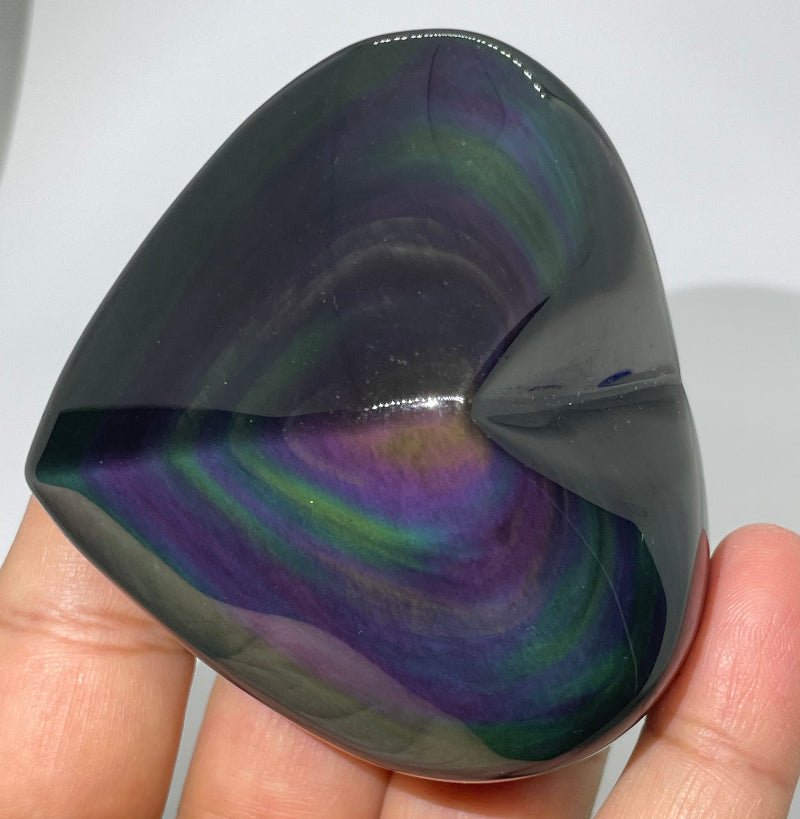 Regenbogen - Obsidian Herz Nr.3 - Mineralien - Kiste