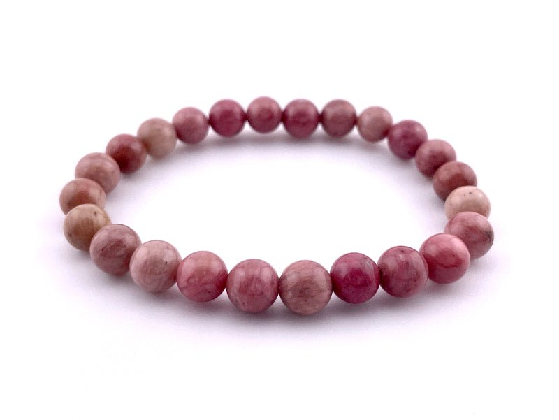 Rhodonit Armband elastisch, 8mm perlen, ideal für Frauen