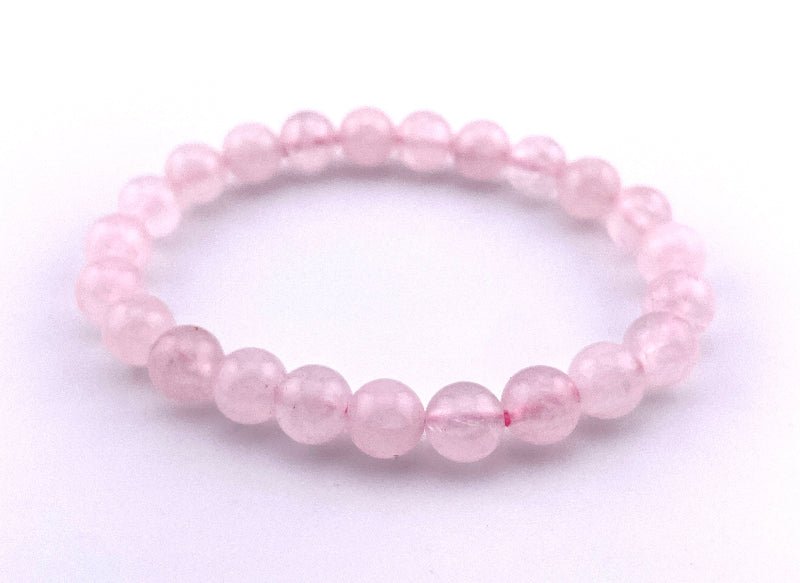 Rosenquarz Armband elastisch, 8mm perlen, ideal für Frauen