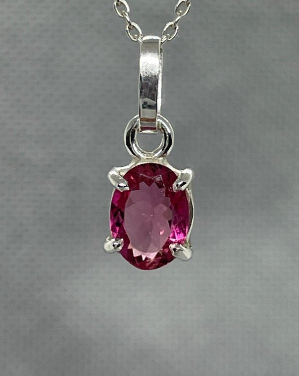 Turmalin Rubellit Anhänger Silber 925, 1,01ct Edelstein