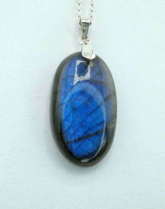 Labradorit Anhänger mit Silber