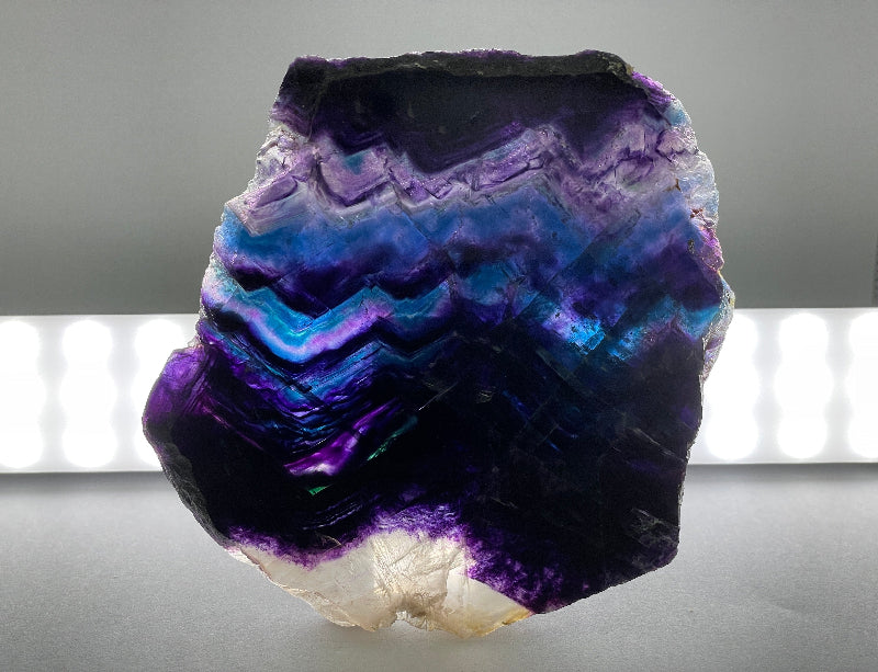 Regenbogen Fluorit Scheibe