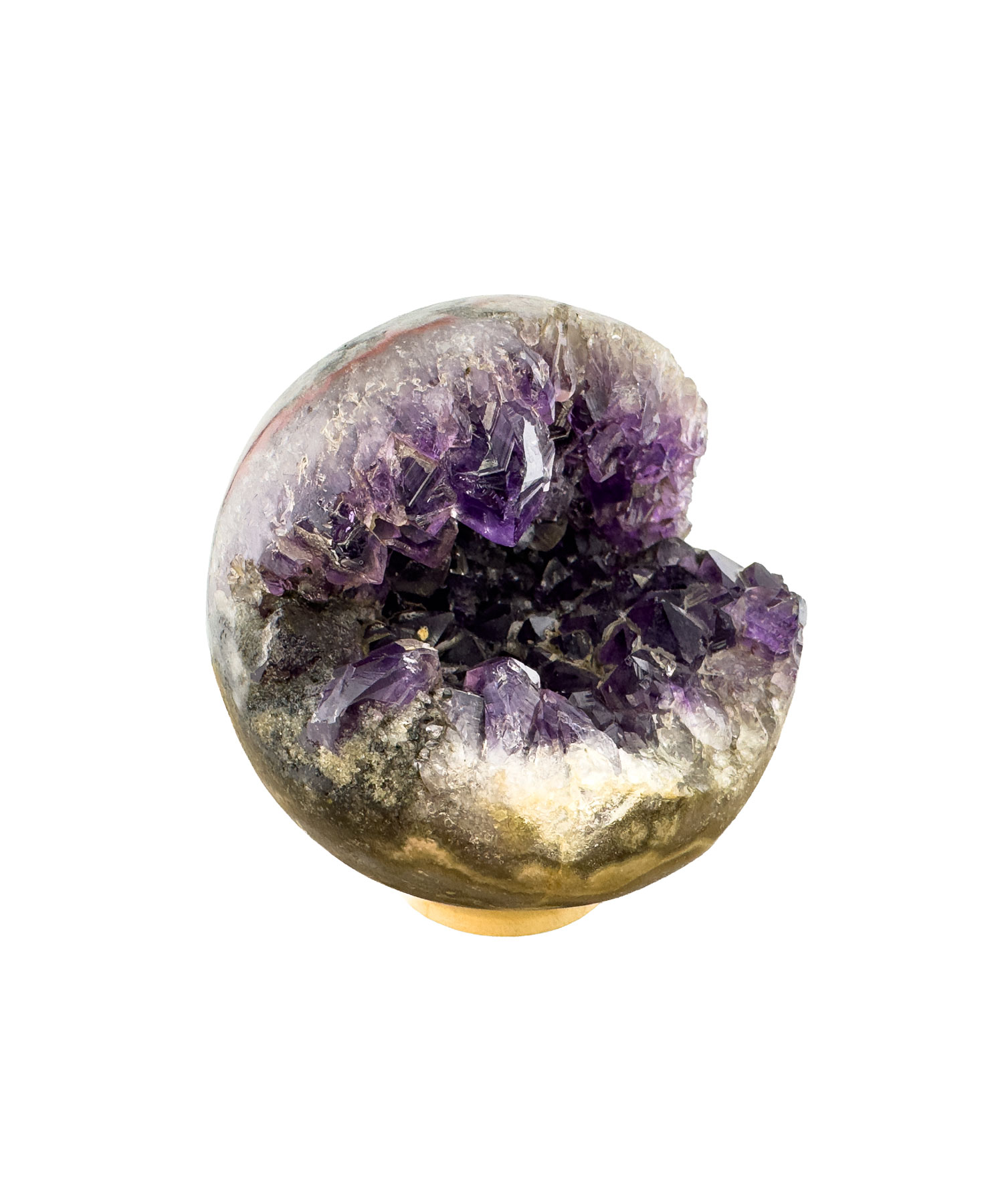 Amethyst-Druse Kugel Edelstein violett Kristall