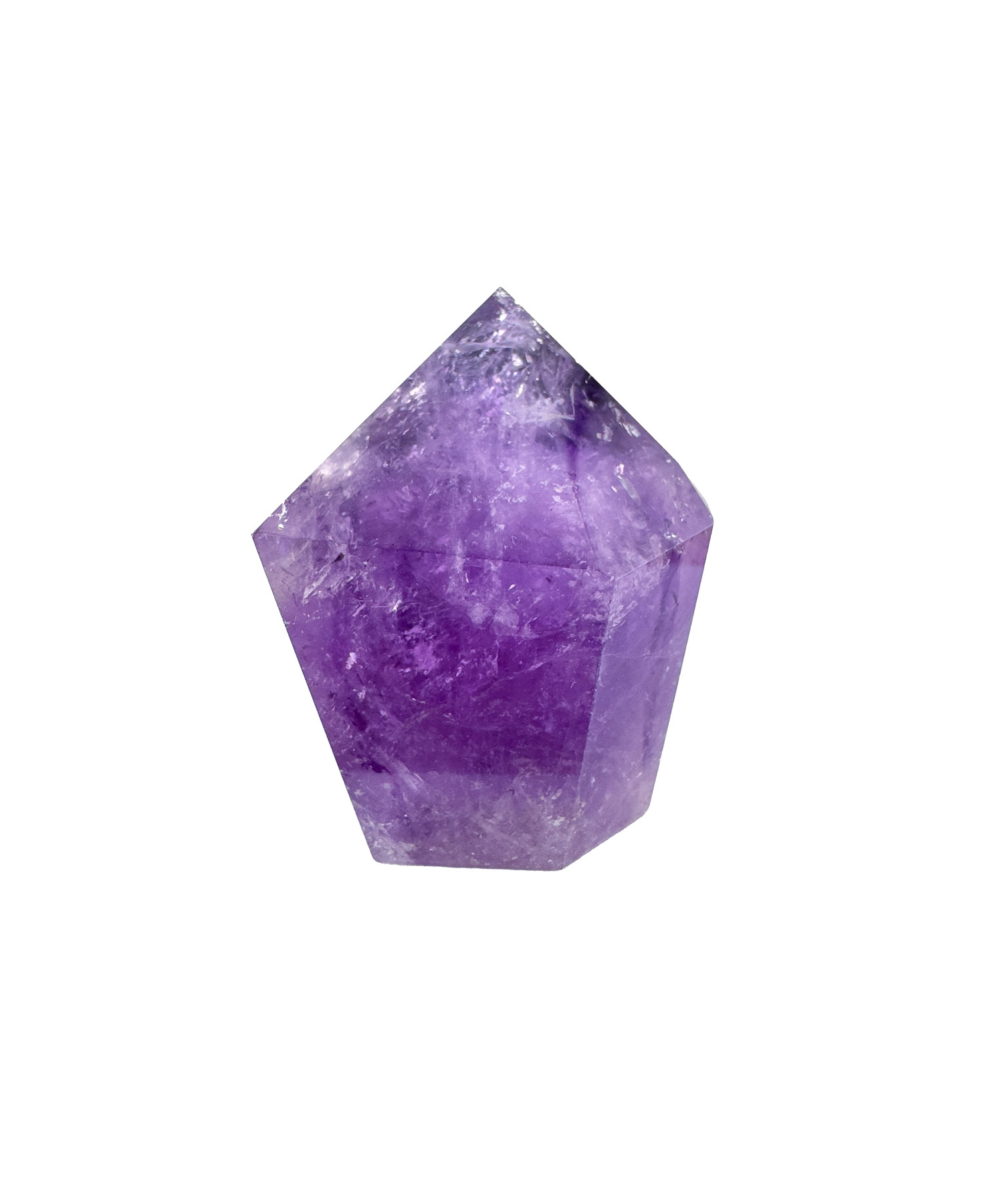 Amethyst Spitze – Nahaufnahme der polierten Oberfläche