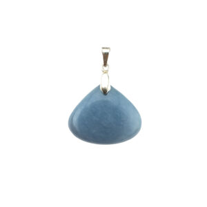 Angelit Anhänger mit 925 Silberöse – himmelblauer Heilstein für Ruhe und Frieden