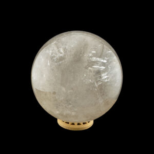 Bergkristall Kugel Vorderansicht klarer Edelstein