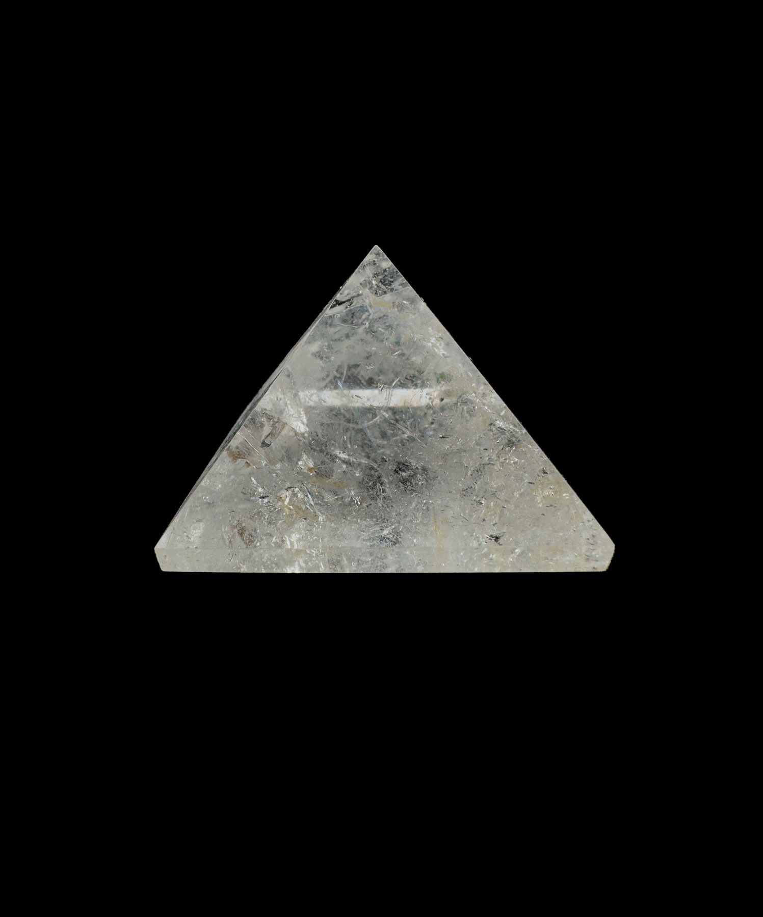 Bergkristall Pyramide – Detailansicht der klaren Kristallstruktur