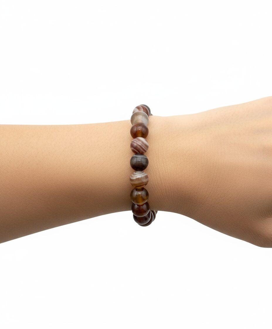 Botswana Achat Armband am Handgelenk – Edelstein Schmuck für Ruhe & Stärke