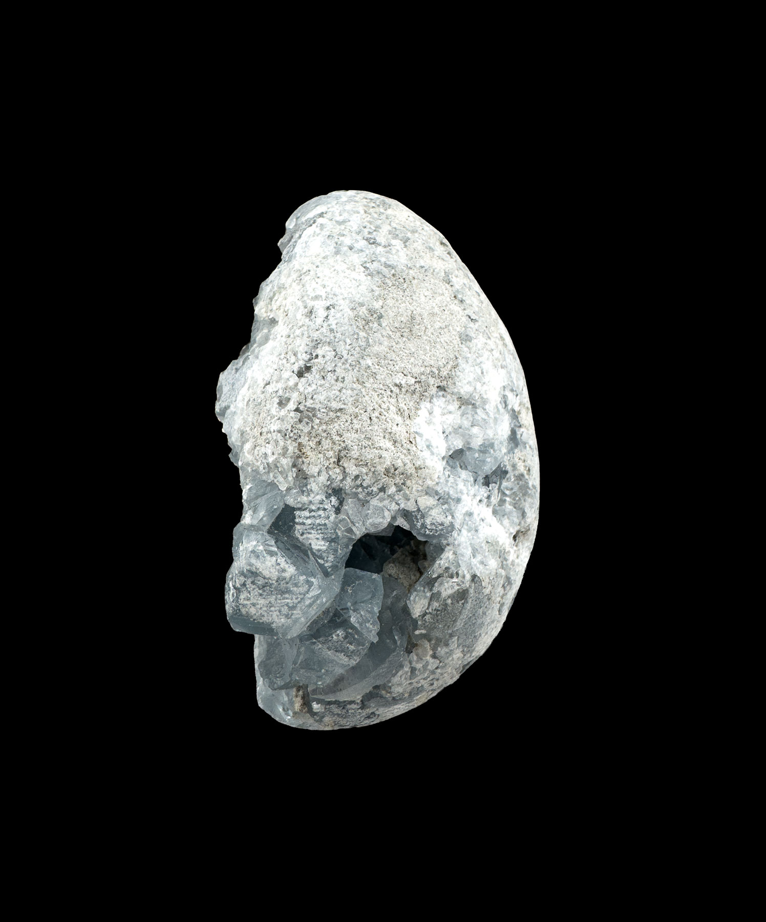 Coelestin Geode mit himmelblauen Kristallen Engelsstein