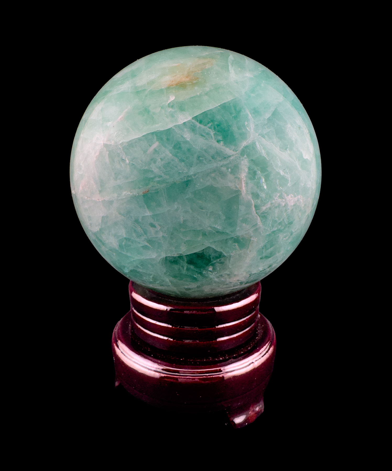 Fluorit Kugel grün lilla – Kristall für Herzchakra und Harmonie