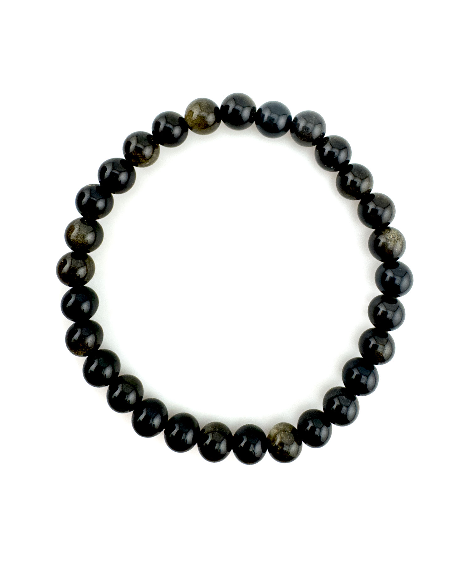 Goldobsidian Armband rund – Edelstein Schmuck für Schutz & Klarheit