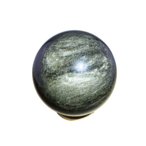 Goldobsidian Kugel glänzend für Meditation
