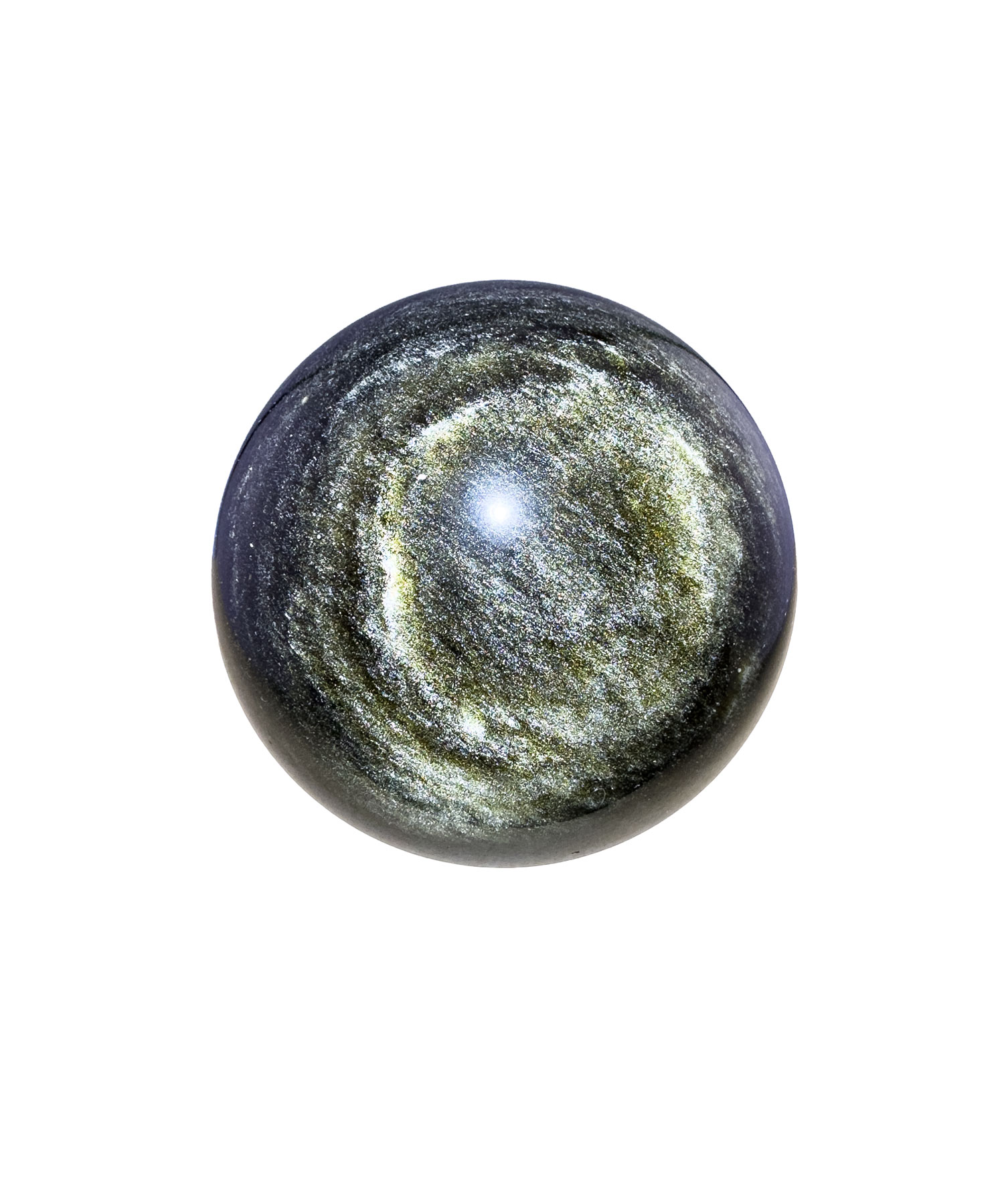 Goldobsidian Kugel Naturstein poliert