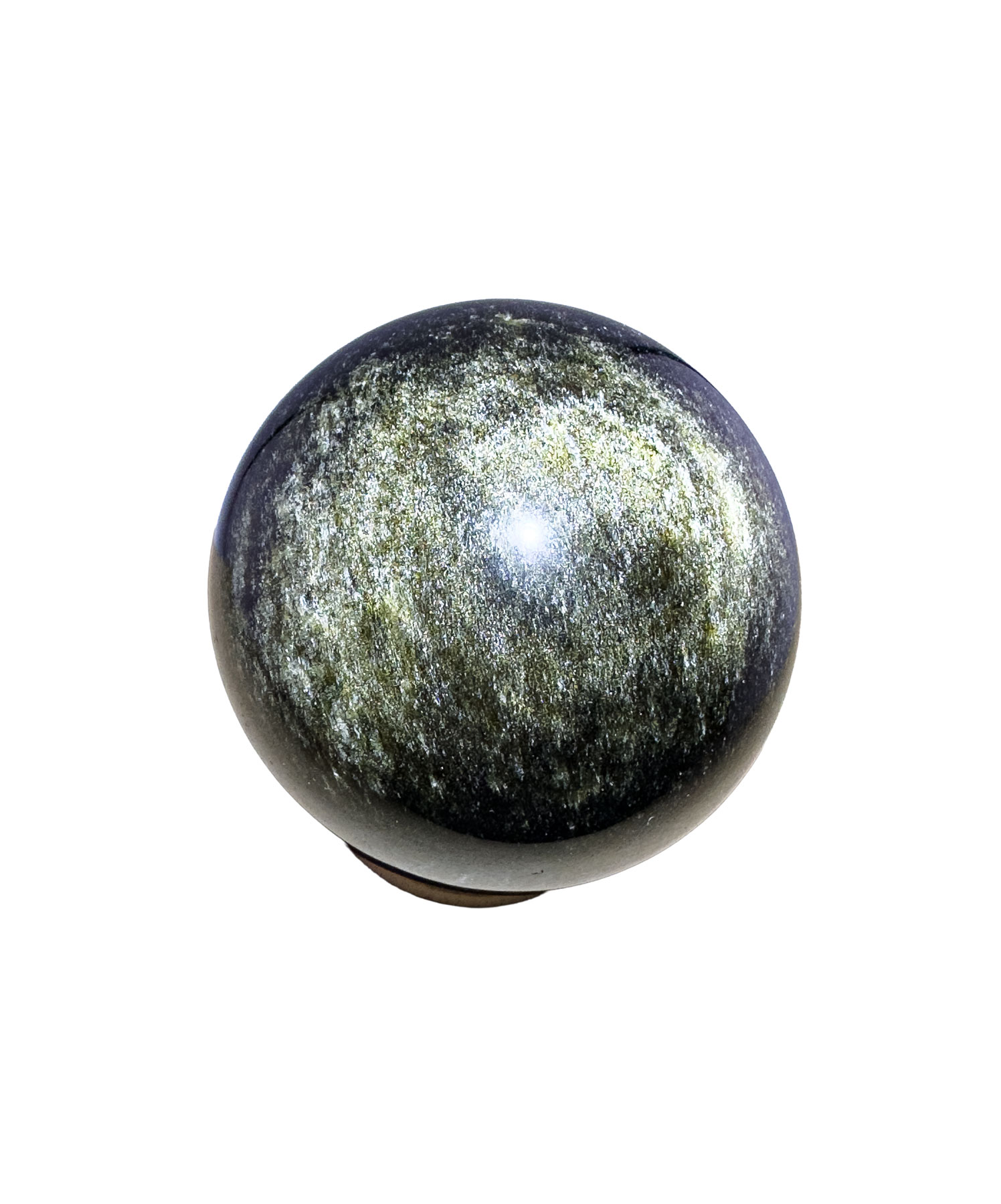 Goldobsidian Kugel Edelstein mit goldschwarzer Farbwirkung
