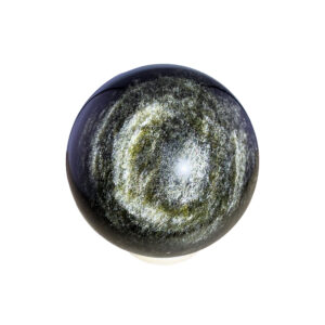 Goldobsidian Kugel Naturstein mit goldschwarzem Schimmer